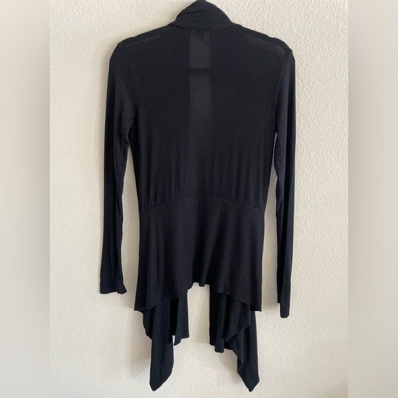 Cache Women Cardigan Large Black Vintage Lagenlook Asymmetrical Contemporary - Picture 5 of 13